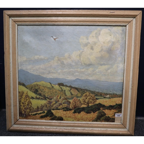 105 - W M I Lloyd (?), British countryside landscape. Oils on canvas. 56x62cm approx. (B.P. 21% + VAT)