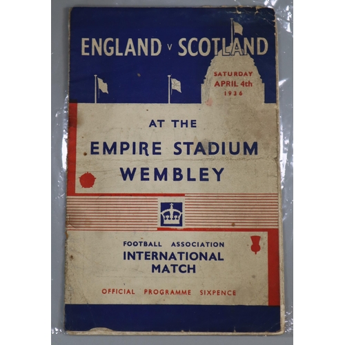 173 - England V Scotland at The Empire Stadium Wembley, International Football match official Programme fo... 