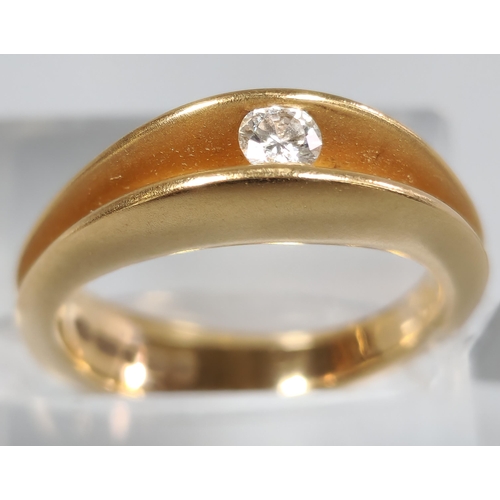 215 - 18ct rose gold Finch Trap diamond ring in fitted box. 9.5g approx. Size L1/2. (B.P. 21% + VAT)