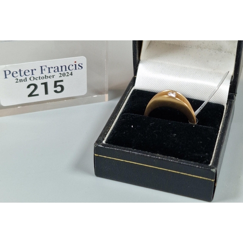 215 - 18ct rose gold Finch Trap diamond ring in fitted box. 9.5g approx. Size L1/2. (B.P. 21% + VAT)