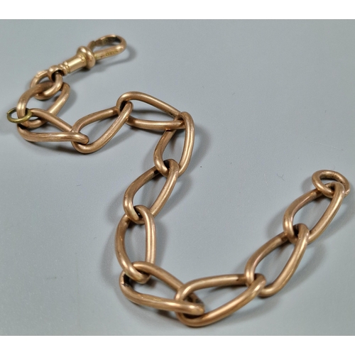 230 - 9ct gold curb link bracelet. 21.5g approx. 20cm long approx. (B.P. 21% + VAT)