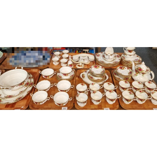 283 - Six trays of Royal Albert bone china 'Old country Roses' tea ware together with a vintage style 'Cou... 