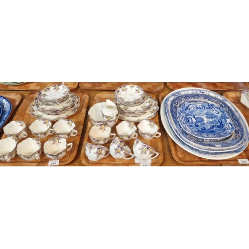 285 - Two trays of early 20th century Melba China tea ware together with a tray of mainly blue and white t... 