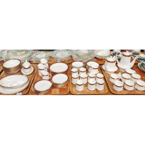 288 - Four trays of Royal Albert bone china 'Holyrood' tea and dinner ware items to include: tea and coffe... 