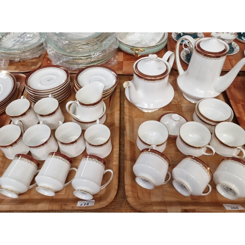 288 - Four trays of Royal Albert bone china 'Holyrood' tea and dinner ware items to include: tea and coffe... 