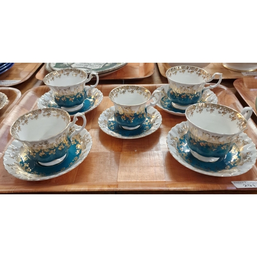 291 - Collection of Royal Albert bone china 'Regal' series cups and saucers and trios.  (B.P. 21% + VAT)