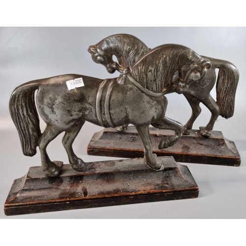 30 - Pair of Stallion two dimensional doorstops with naturalistic features. (2) (B.P. 21% + VAT)