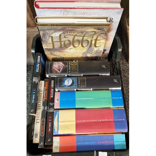 318 - Box of Harry Potter books to include: 'Harry Potter and the Philosopher's Stone', 'Order of the Phoe... 