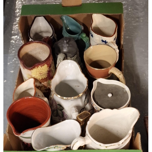 350 - Large collection of 19th century dresser jugs, matchstick holders, cups, mugs, vases etc. (8)  (B.P.... 