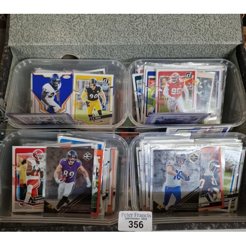 356 - Collection of original NFL American football trading cards to include: Kansas City chiefs, Baltimore... 