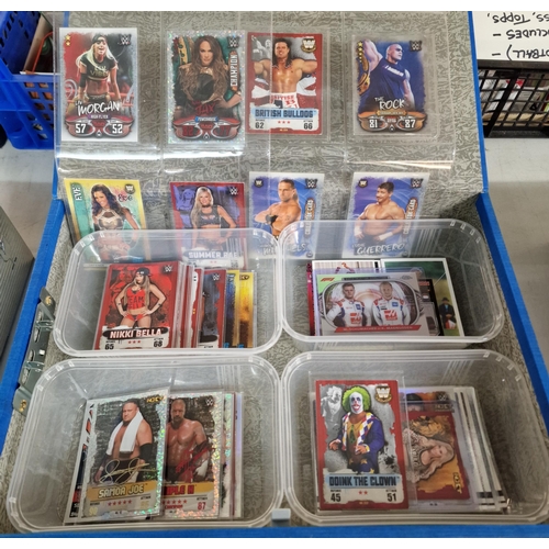 359 - Collection of Sports trading cards to include: Wrestling, Formula 1 Racing, Golf, Cricket, Darts etc... 