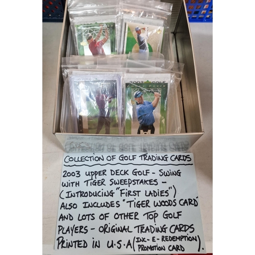 360 - Collection of Golf trading cards to include: 2003 Upper Deck Golf - Swing with Tiger Sweepstakes etc... 