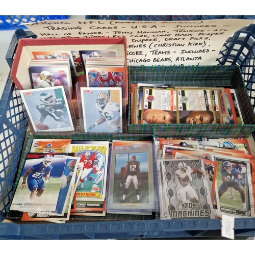 361 - Collection of original NFL American Football trading cards to include: John Hannah, NFC Topps Turkey... 