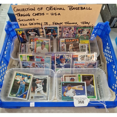 368 - Collection of original Baseball trading cards - USA includes: Ken Griffey Junior, Frank Thomas etc. ... 