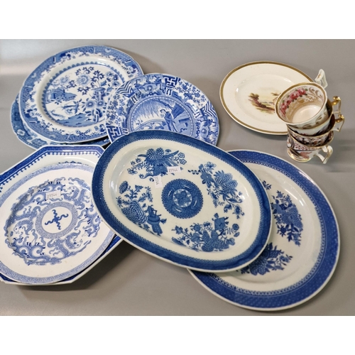 37 - Collection of 19th century pottery and porcelain to include: Spode from the Audrey White collection ... 