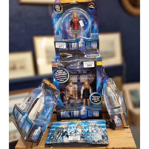 393 - Collection of Doctor Who figurines in original packaging to include: Amy Pond, Christmas Adventure S... 