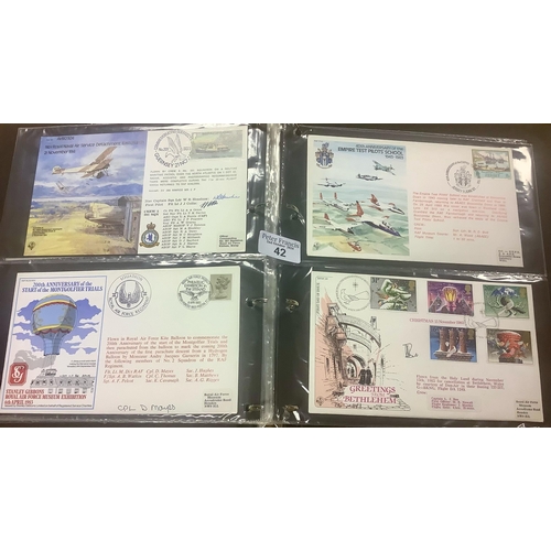 42 - Collection of RAF covers in black Thomas album, 1969 to 1993 with 27 covers being signed.  (B.P. 21%... 