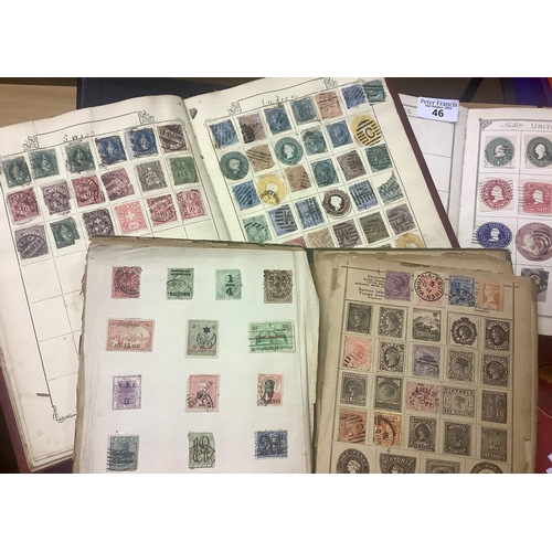 46 - All world collection of stamps in old albums. Many 100s of stamps.  (B.P. 21% + VAT)