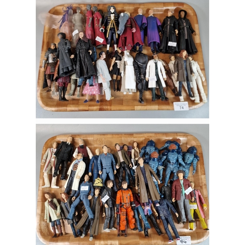 74 - Two trays of assorted modern Doctor Who figurines to include: various Doctors through the years etc.... 