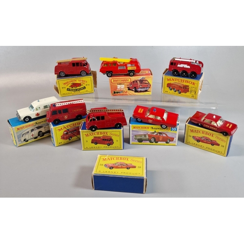 80 - Collection of Matchbox Series Matchbox Superfast model vehicles in original boxes to include: 59 Fir... 