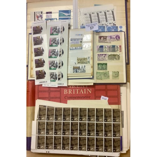 57 - Great Britain mostly mint pre decimal selection in album and three stockbooks.  (B.P. 21% + VAT)