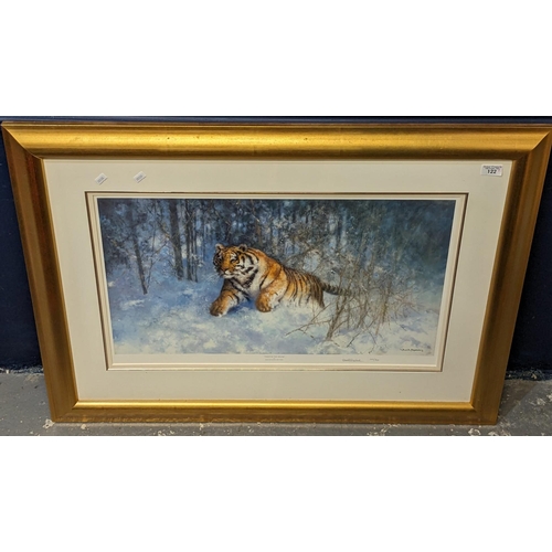 122 - After David Shepherd CBE FRSA, 'Tiger in The Snow', limited edition coloured print number 144 of 950... 