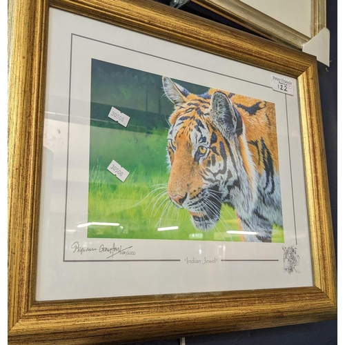 122 - After David Shepherd CBE FRSA, 'Tiger in The Snow', limited edition coloured print number 144 of 950... 