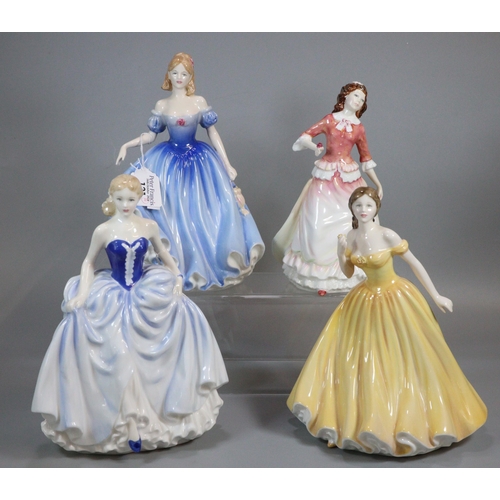 131 - Four Royal Doulton bone china figurines to include: Figure of the Year 2001 'Melissa', 'Susan' and F... 