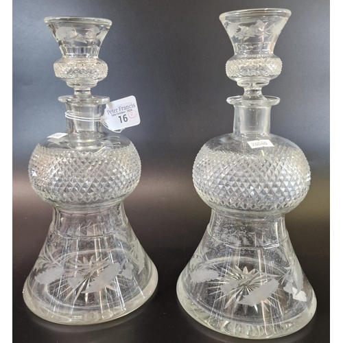 16 - Pair of Edinburgh Crystal 'Thistle' decanters and stoppers (2) (B.P. 21% + VAT)