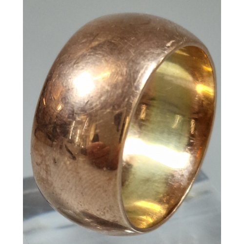 181 - 9ct rose gold wedding band. Ring size U. 16g approx. (B.P. 21% + VAT)