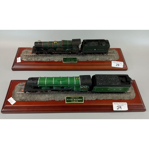 29 - Country artists, 'Steam Memories of Dunster Castle' and 'Flying Scotsman' Class A3 locomotives. (2) ... 