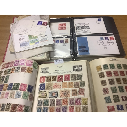 42 - All world used collection in two albums and an album of Great Britain First day covers, plus a few i... 