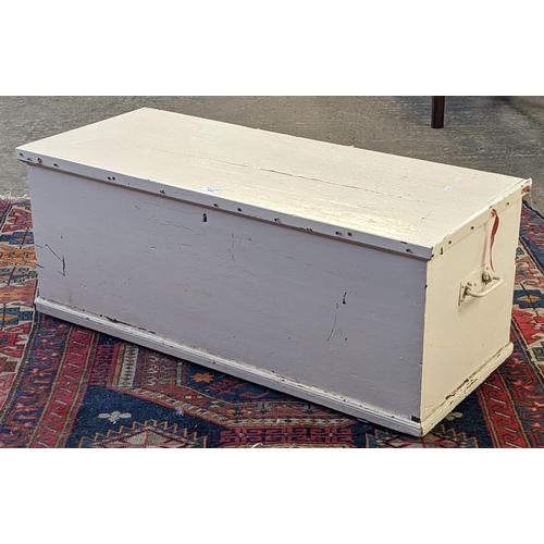 482 - 19th century painted pine Artisans trunk. 94 x 39.5 x 38cm high approx. (B.P. 21% + VAT)