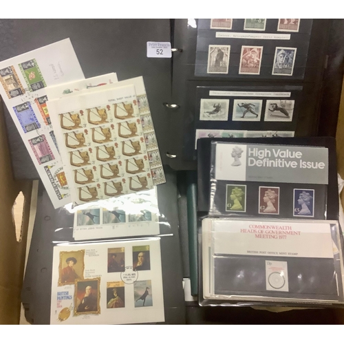 52 - Box with all world collection in various albums including range of Great Britain, First day covers m... 