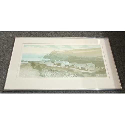 95 - Bernard Green (worked in Wales), 'Abereiddy, Late Summer', limited edition coloured print number 56 ... 