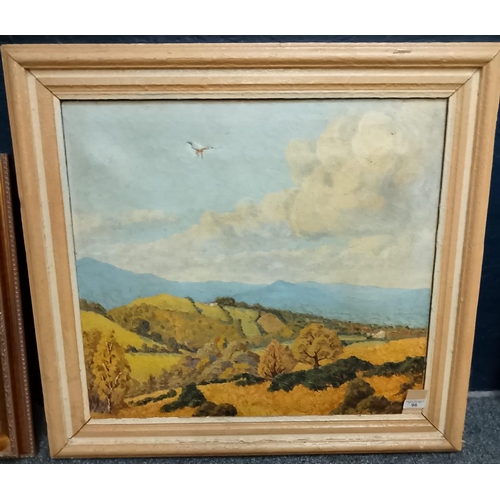 96 - W M I Lloyd (?), British countryside landscape. Oils on canvas. 56x62cm approx. (B.P. 21% + VAT)