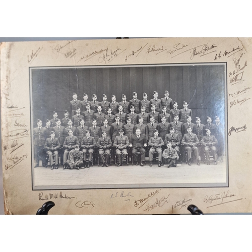 10 - WWII RAF Squadron photograph dated 24.03.39 and having many signatures of the featured Officers to i... 