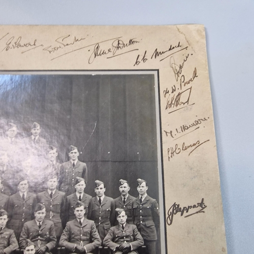 10 - WWII RAF Squadron photograph dated 24.03.39 and having many signatures of the featured Officers to i... 