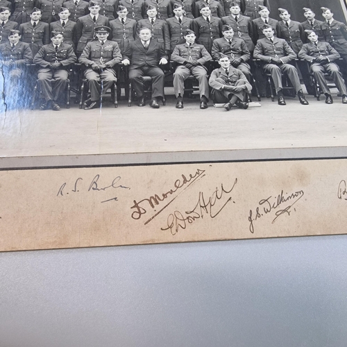 10 - WWII RAF Squadron photograph dated 24.03.39 and having many signatures of the featured Officers to i... 