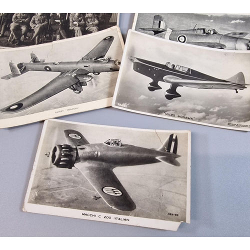 11 - Group of assorted aviation interest postcards to include: Martlet, 'Miles Mohawk', 'Bristol Beaufort... 