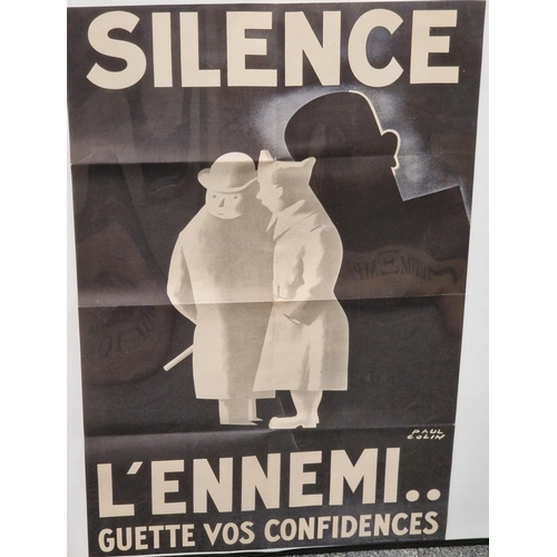 125 - Reproduction Vichy French post WWII produced posters, group of six War time posters, all in French l... 