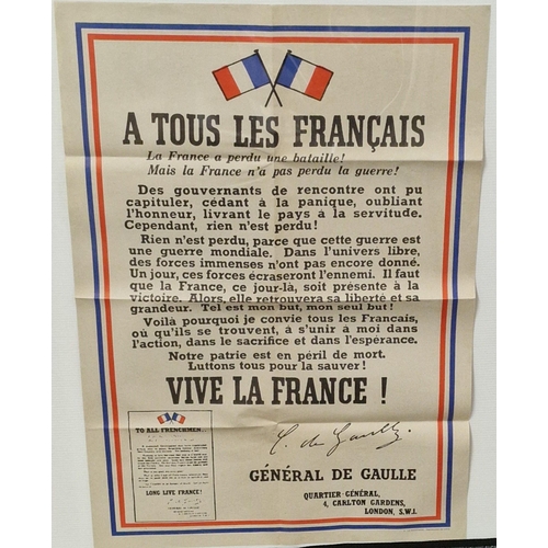 125 - Reproduction Vichy French post WWII produced posters, group of six War time posters, all in French l... 