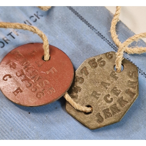 17 - Collection of assorted British Aviation items to include: two RAF Dog Tags, probably Welsh from WWI,... 