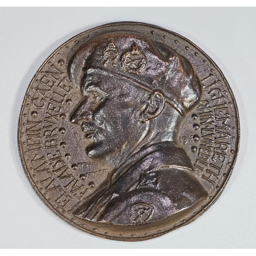 179 - Bronzed metal relief portrait of Field Marshal Bernard Law Montgomery, First Viscount Montgomery of ... 