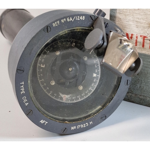 18 - WWII period Air Ministry (RAF) hand held bearing compass in original painted and printed box with we... 