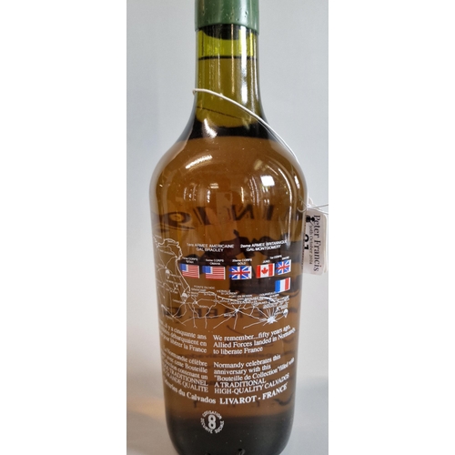 21 - One bottle Appellation Calvados Contolee VSOP Brandy, commemorating the D Day Landings 6th June 1944... 