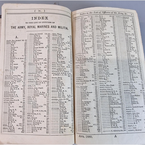 273 - Index to the List of Officers of the Army, The Royal Marines and Militia, undated, possibly lacking ... 