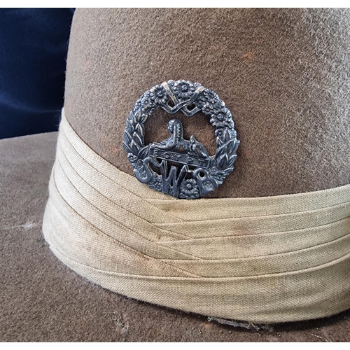 29 - South Wales Borderers Army Officer's cap together with similar South Wales Borderers Officer warm cl... 