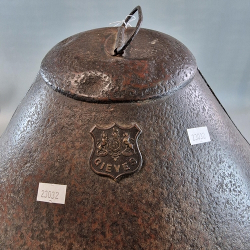 314 - RAF issue 'Wolseley' officers helmet with metal tin, badged 'Gieves' (military tailors). (B.P. 21% +... 