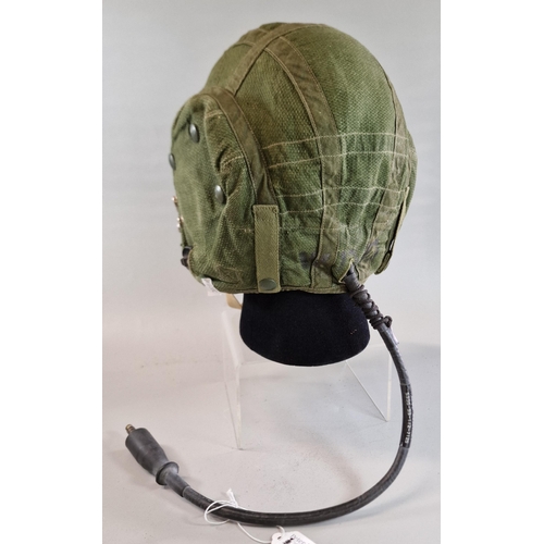 315 - RAF Type G flying helmet inner. Size 3. Dated 1971. With wired loom, receivers and NATO plug. (B.P. ... 